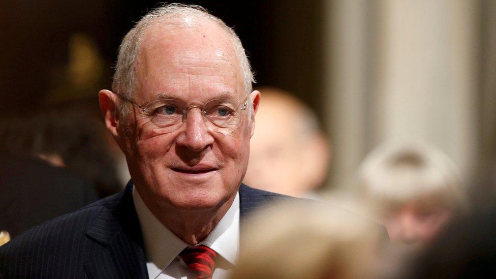 US Supreme Court Justice Anthony Kennedy arrives for President Trump's address to a Joint Session of Congress in Washington, 28 February 2018