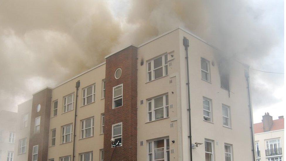 Firefighter tackle blaze at Turin Street