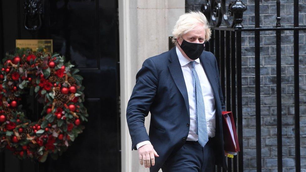 Boris Johnson outside Downing Street