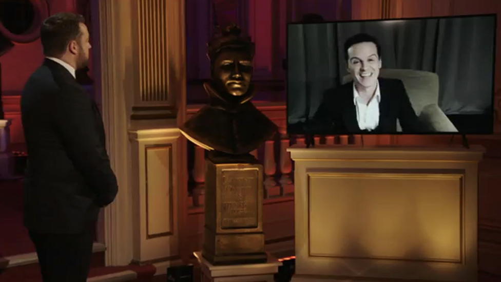 Jason Manford and Andrew Scott at the Olivier Awards