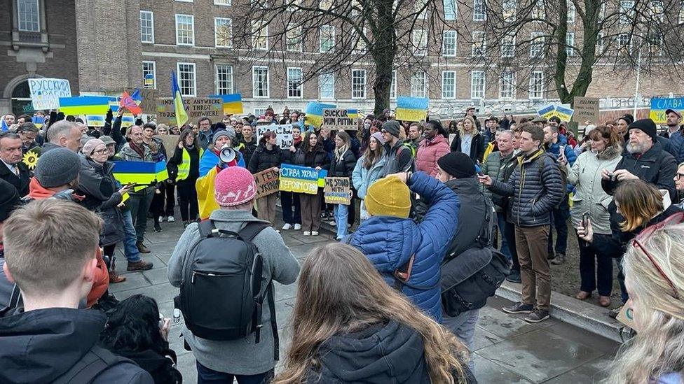 Ukraine solidarity rally in Bristol