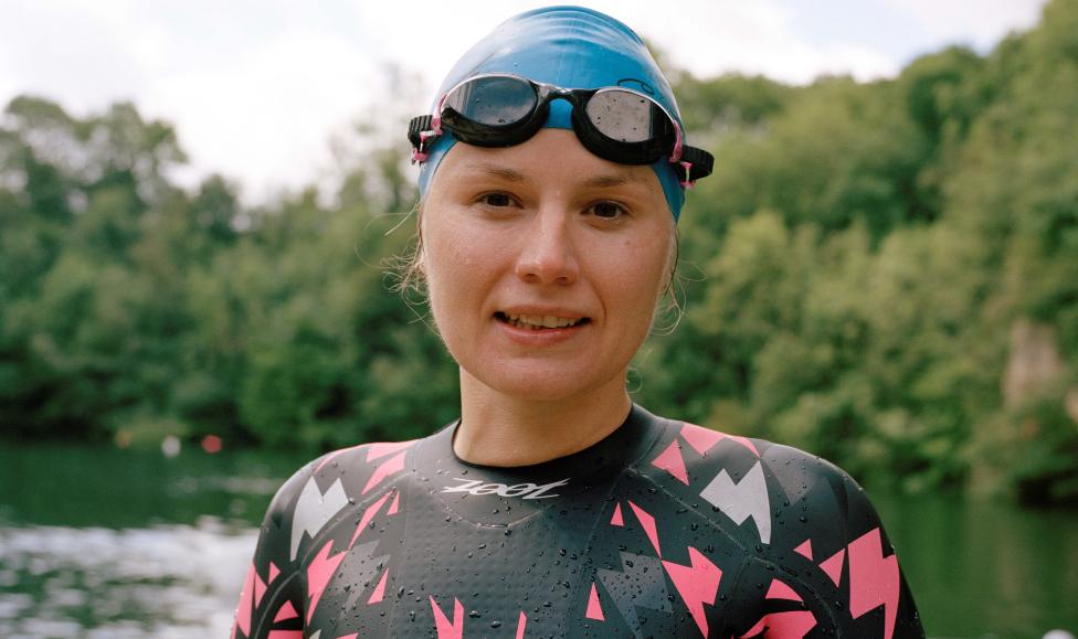 Natalie, open water swimming at Dosthill Quarry , Tamworth