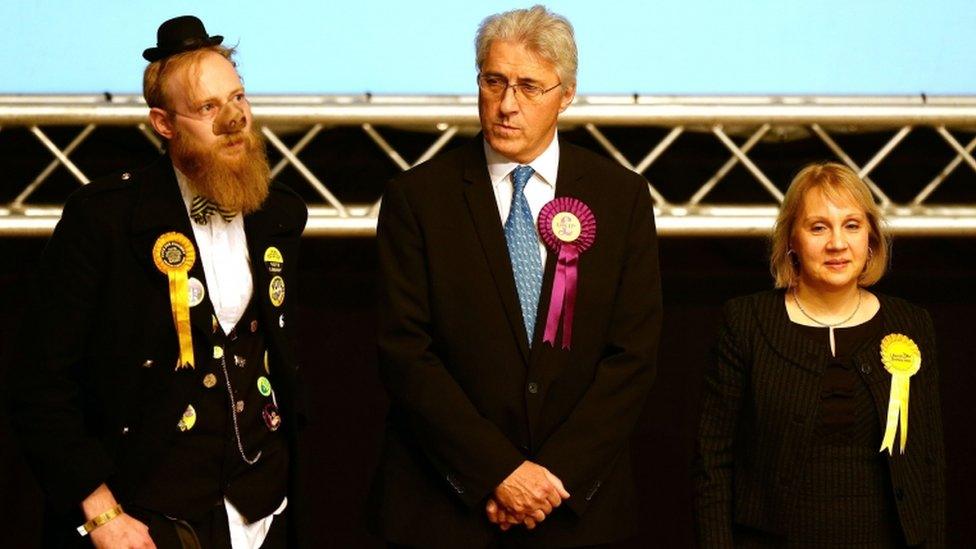 UKIP candidate John Bickley (middle)