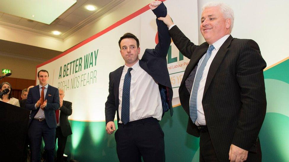 New SDLP leader Colum Eastwood and new deputy leader Fearghal McKinney