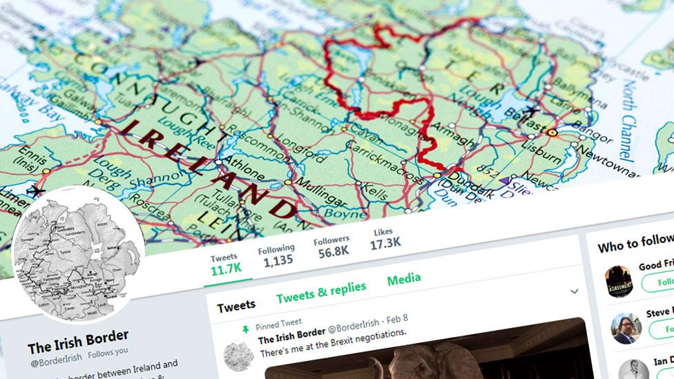 The Irish border: on a map and on Twitter