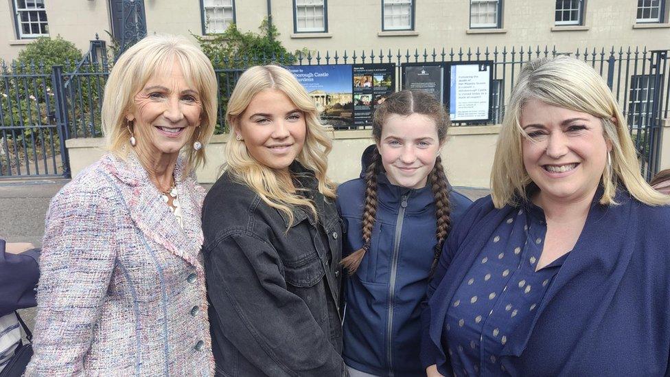 Christine Burrows, her daughter Louise Glenn and grandchildren Lucy and Katie Glenn