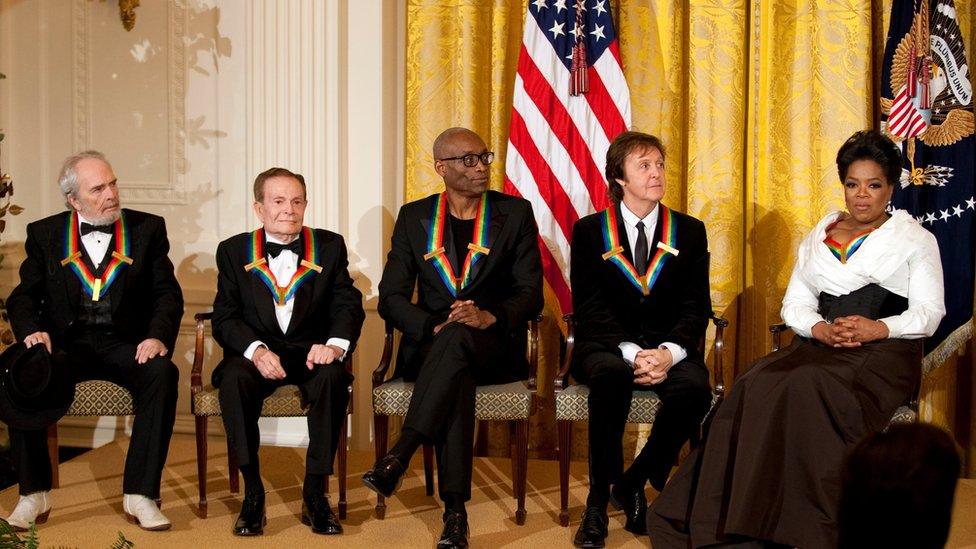 Honoured alongside McCartney and Oprah in 2010