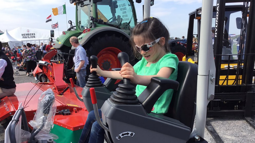 Girl playing at Balmoral Show