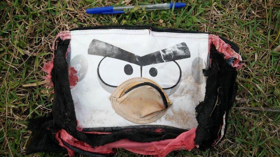 'Angry bird' bag found on Riake beach, Madagascar