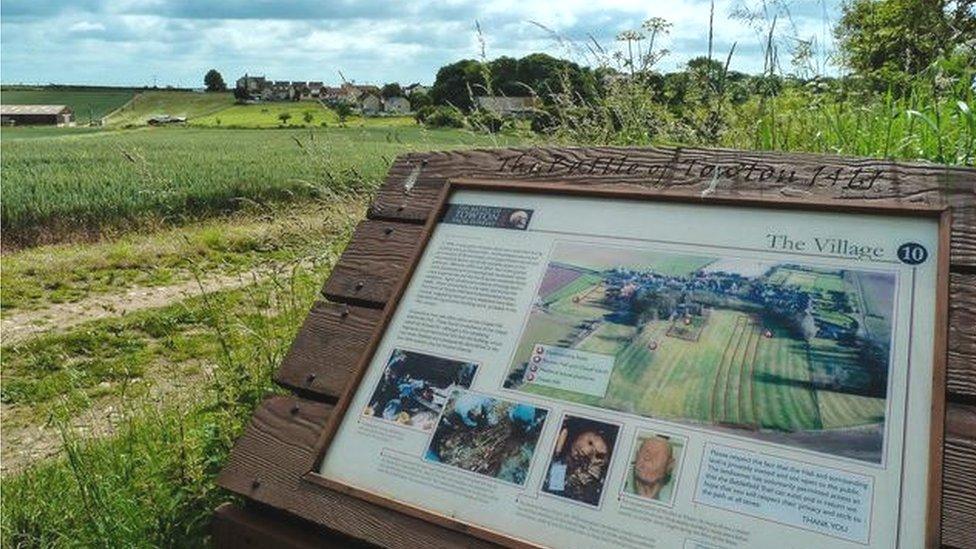 Information board near the battlefield