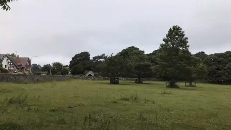 The land that will be used to extend the cemetery