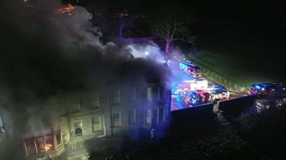 The fire at the former nursing home