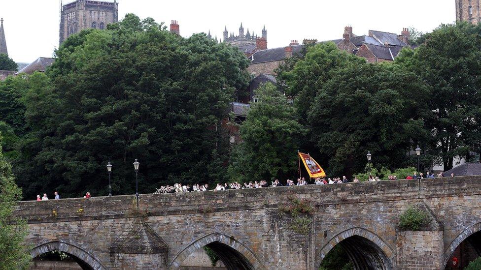 Marchers at the Durham Miners' Gala