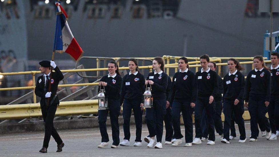 The Freedom Flame arrives in Portsmouth for D-Day