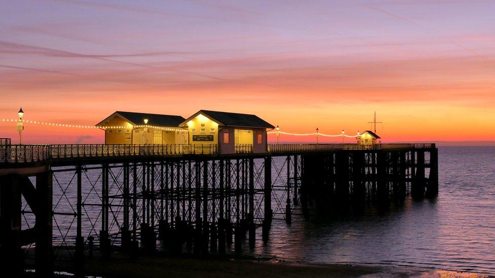 This sublime sunrise over Penarth Pier, Vale of Glamorgan, was taken by Thomas Clode