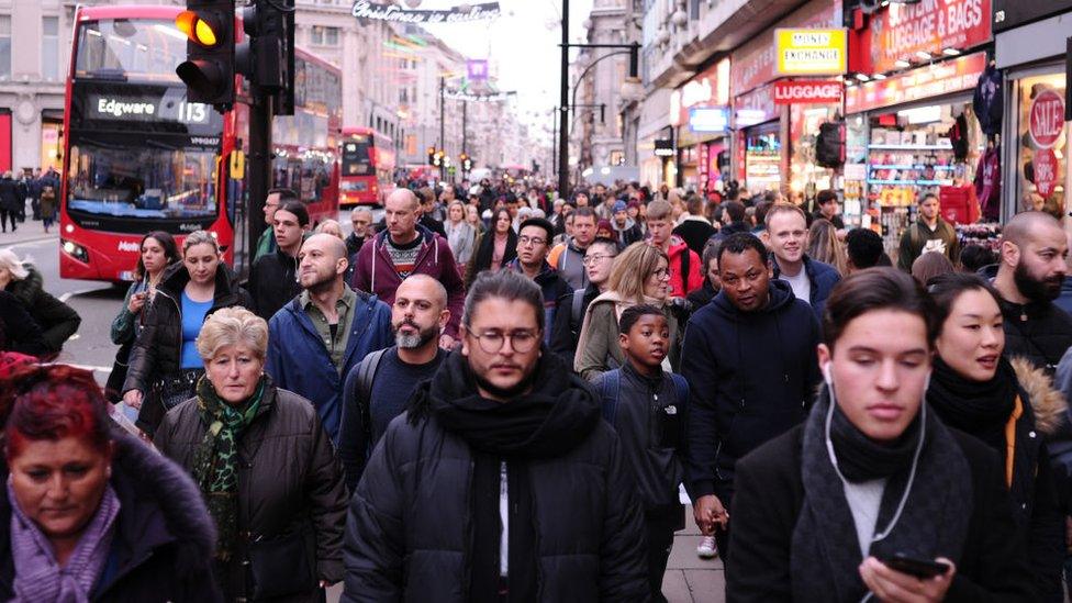 Shoppers on Oxford Street