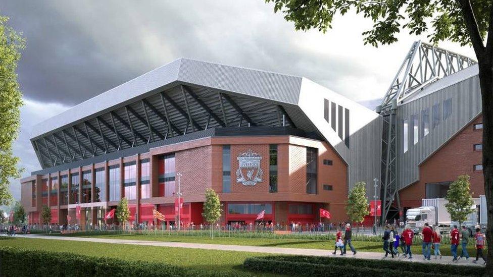 Artist impression of LFC stadium