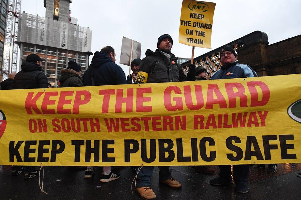 Waterloo Station picket line