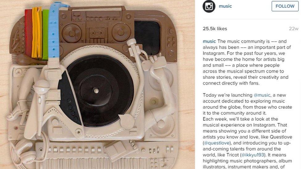Instagram @music account