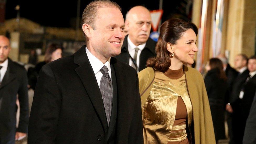 Joseph Muscat and wife