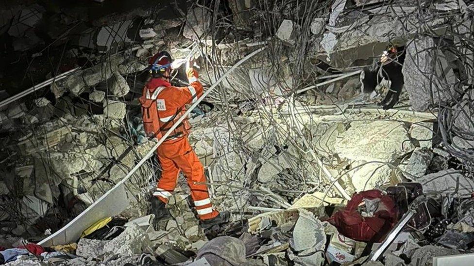 Cheshire Fire and Rescue service crew in Turkey