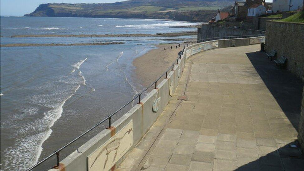 Sea Wall at Robin Hood's Bay