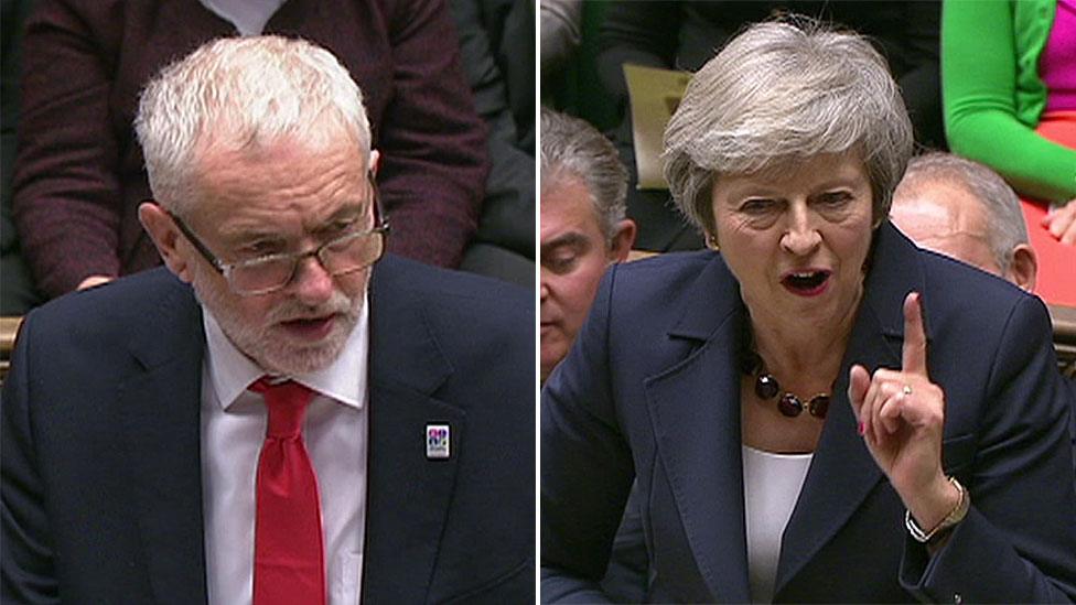 Jeremy Corbyn and Theresa May