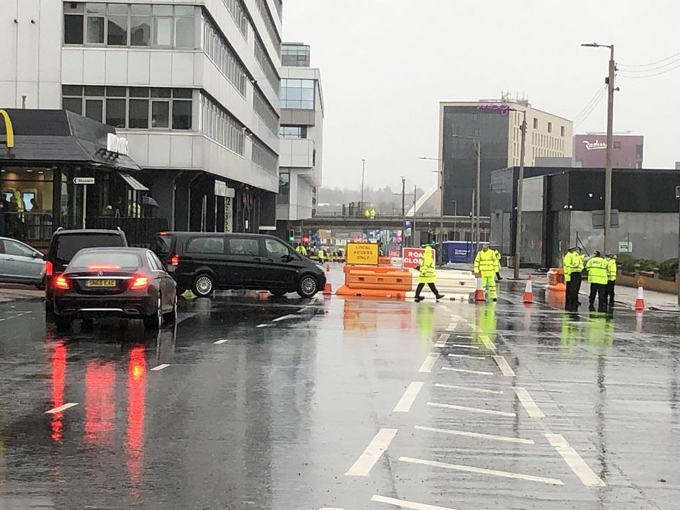 Police road block