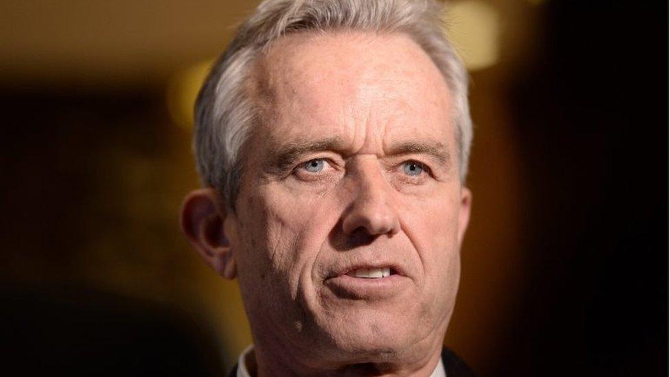 Robert F Kennedy Jr at Trump Tower in New York City.