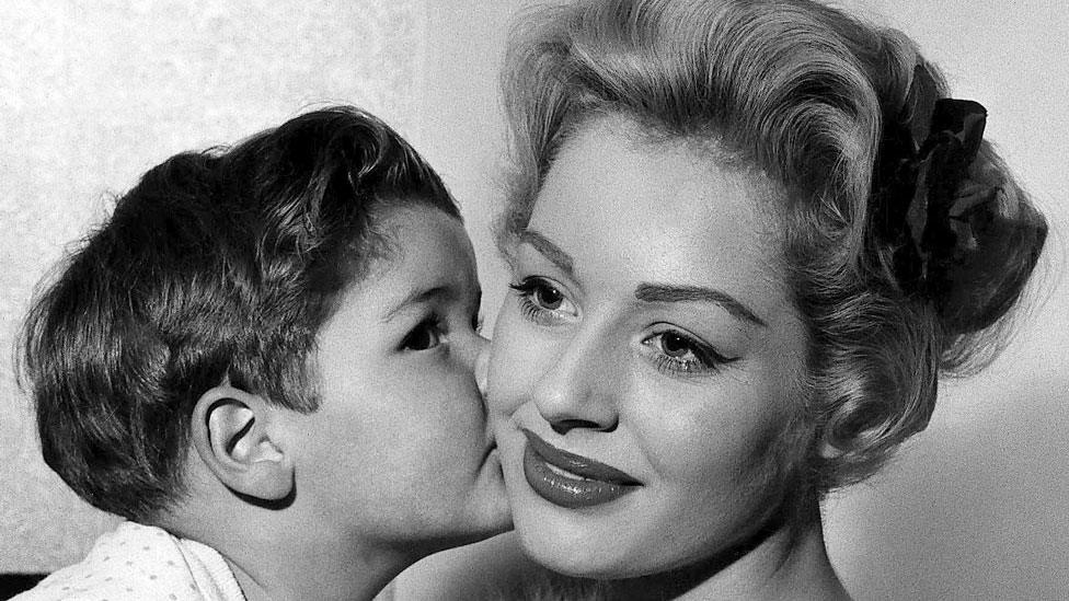 Dale Winton in 1958 with his mother Sheree Winton