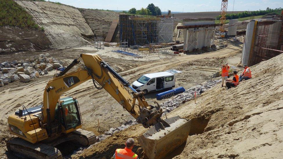 A view of the construction site