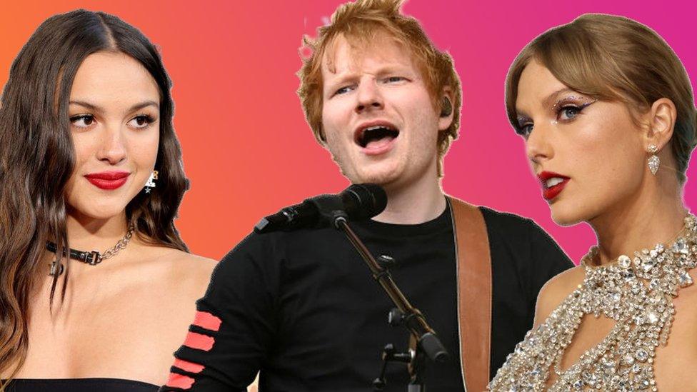 Olivia Rodrigo Ed Sheeran and Taylor Swift