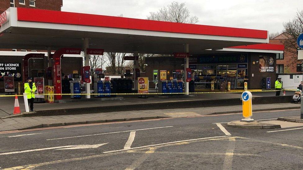 Esso forecourt in Park Row, Bristol