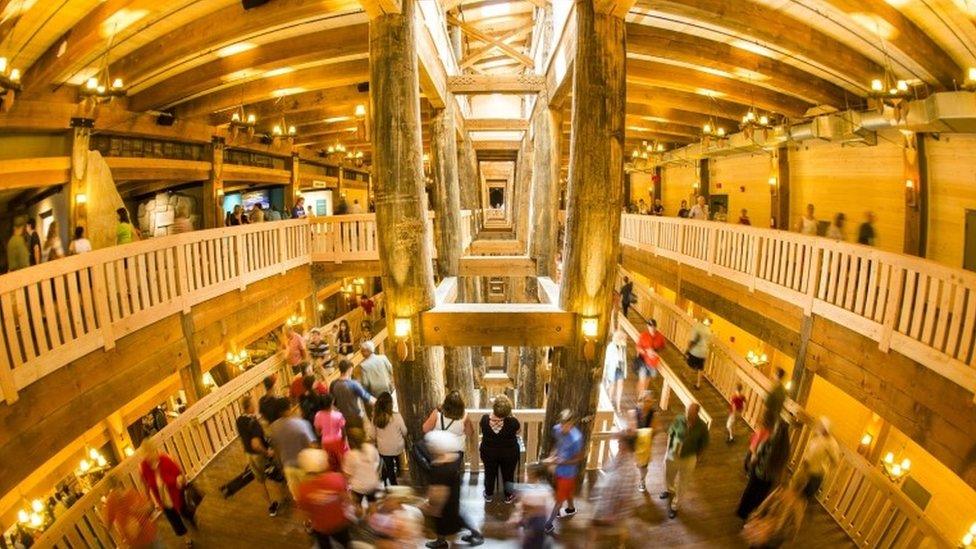 Visitors tour the newly-opened Ark Encounter in Kentucky.