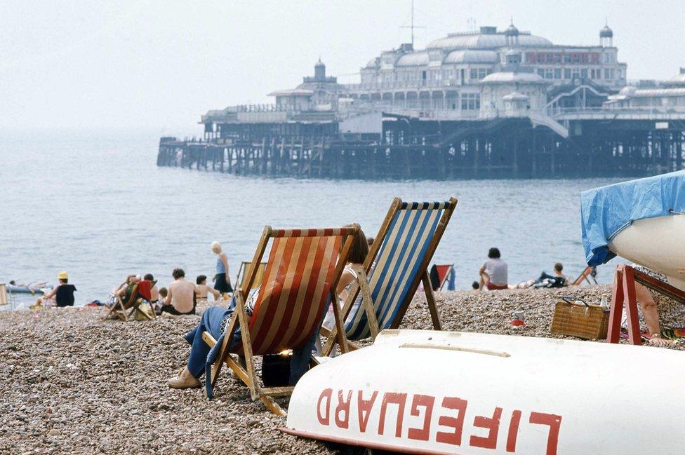 Brighton beach 1970s