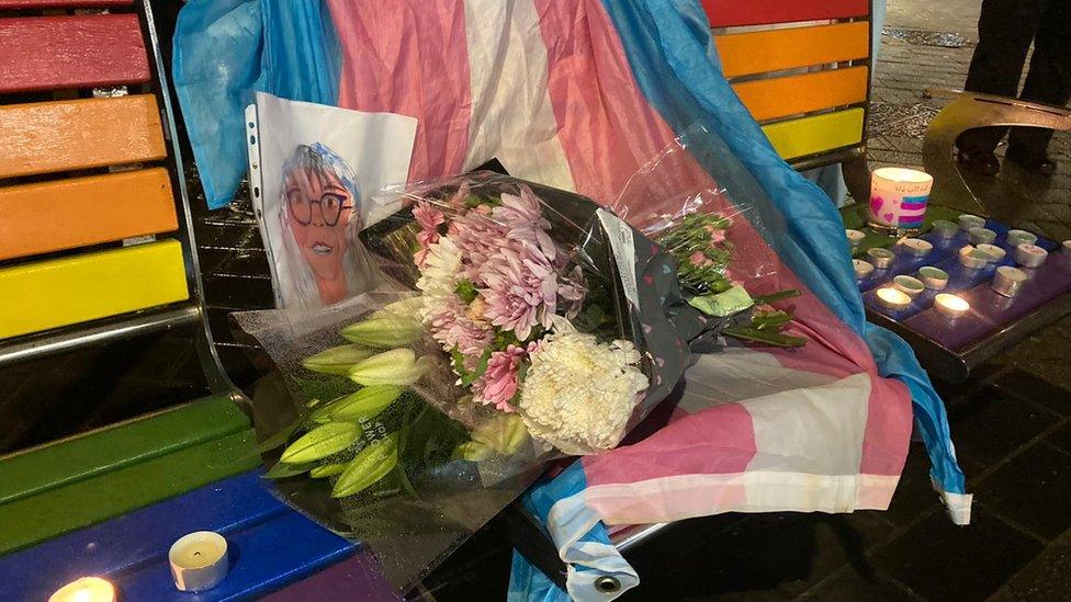 The vigil was held at the Rainbow Bench outside Swindon's library