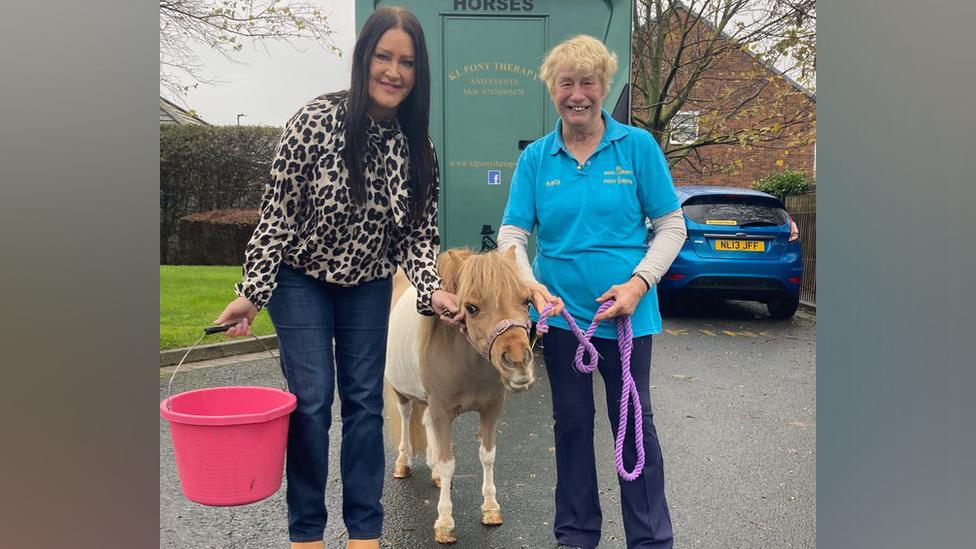 Sharon Welford, from the retirement home, and Katy Smith