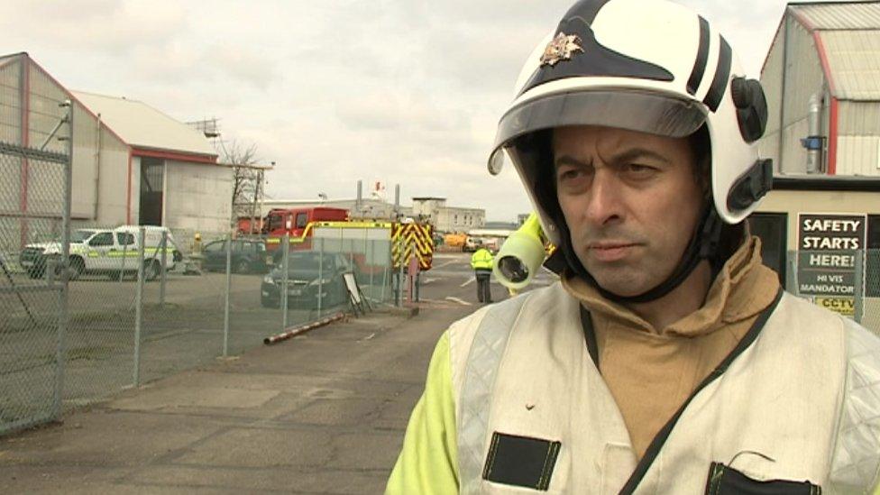 Greg Preston, the incident commander for the fire service at the scene