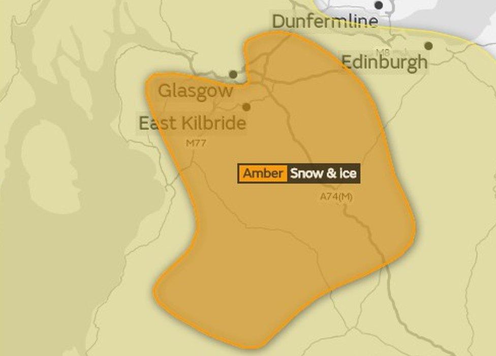 Weather warning map