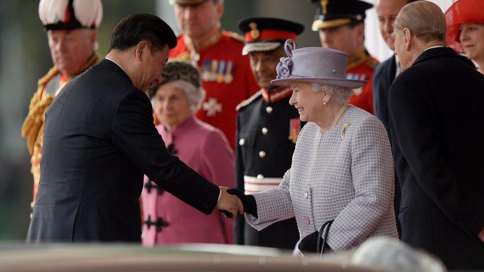 The Queen meets the Chinese president