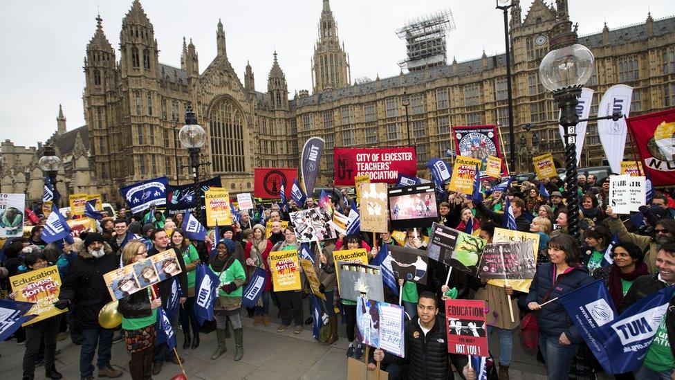 NUT rally at Parliament