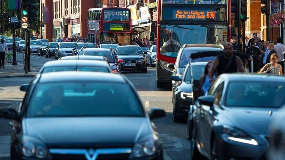 Traffic jam in London