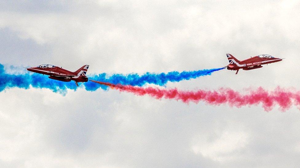 Red Arrows at Weston Air Fest