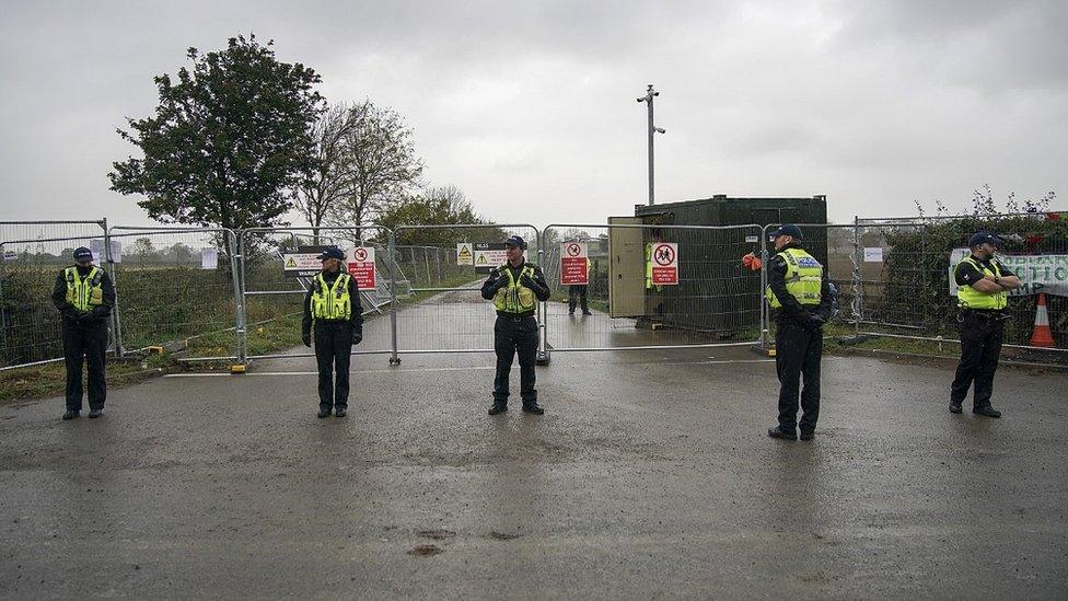 Police in Kirby Misperton