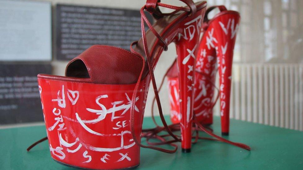 Red 'Sex shoe' by Vivienne Westwood