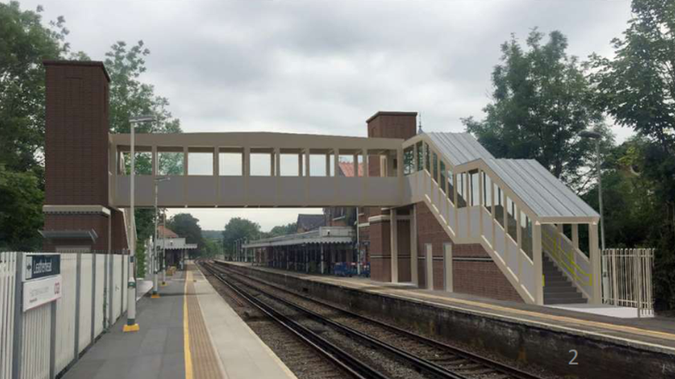 Proposed layout at Leatherhead station