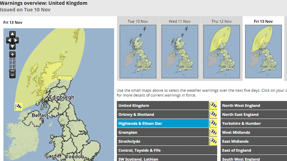 Met Office weather warning