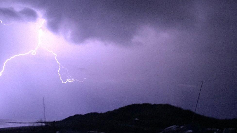 Lightning strike photographed by Mark Cooper