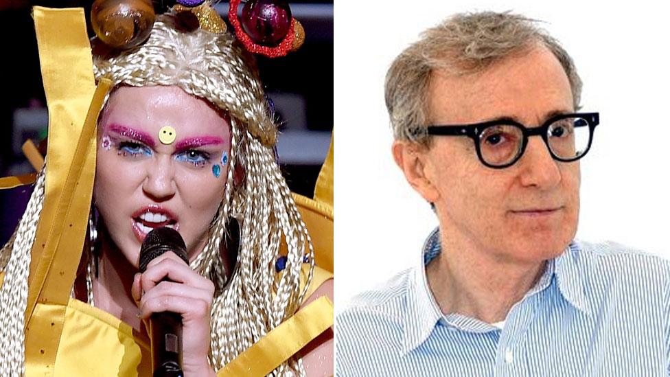 Miley Cyrus and Woody Allen