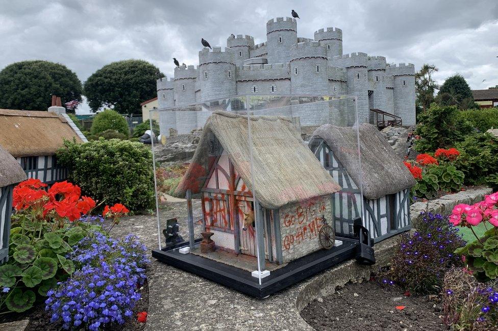 Banksy model at Merrivale Model Village